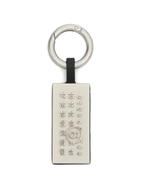MM6 Maison Margiela Numeric tag keyring Silver SA5UA0005P9061