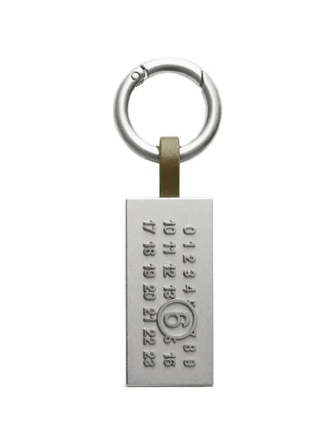 MM6 Maison Margiela Numeric tag keyring Silver SA5UA0005P9061