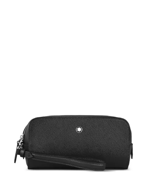 Montblanc embossed ring leather shoulder bag Black 221572BLACK