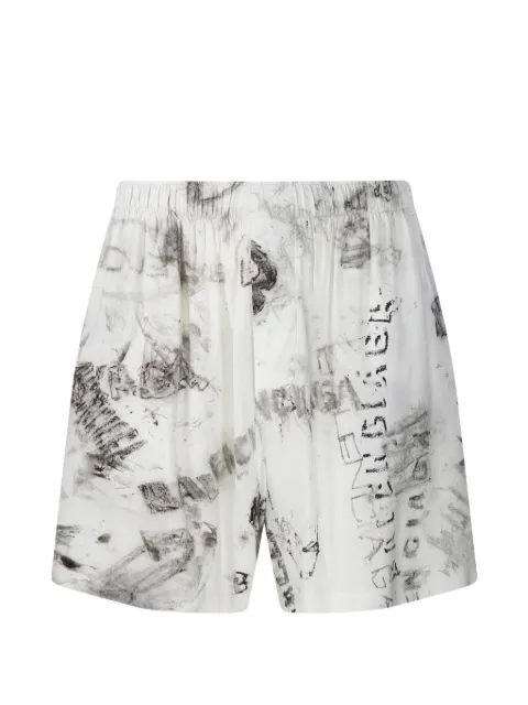 Balenciaga print pyjama shorts Grey 850715TTL78