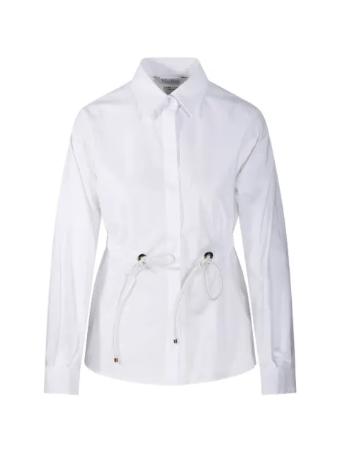 Max Mara MXMTAZZINA elasticated drawstring shirt White 2611111052600
