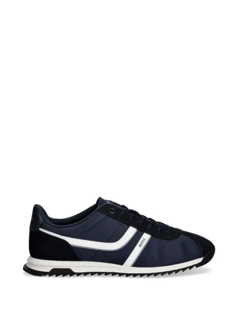 BOSS logo trainers with faux suede trims Blue 50562818