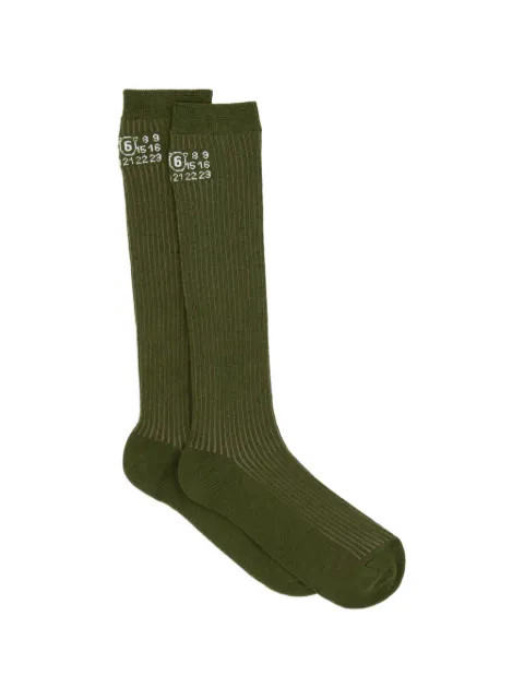 MM6 Maison Margiela logo-detail socks Green S62TL0049M13278