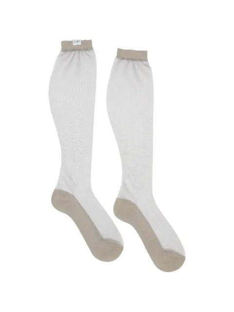 MM6 Maison Margiela ribbed-cuff socks Grey S62TL0048M13272