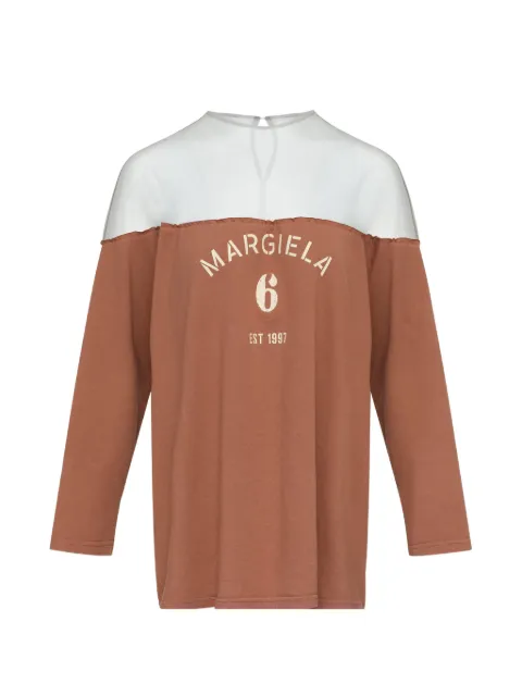 MM6 Maison Margiela printed T-shirt Brown S62GD0213M20108