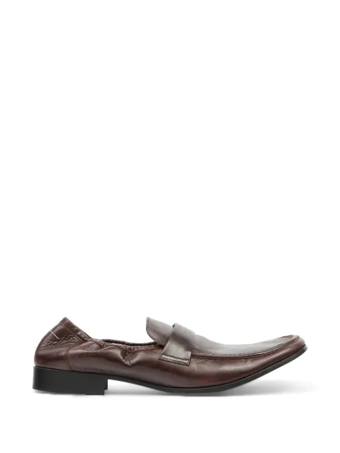 MM6 Maison Margiela penny strap leather loafers Brown SH3WR0008P7560