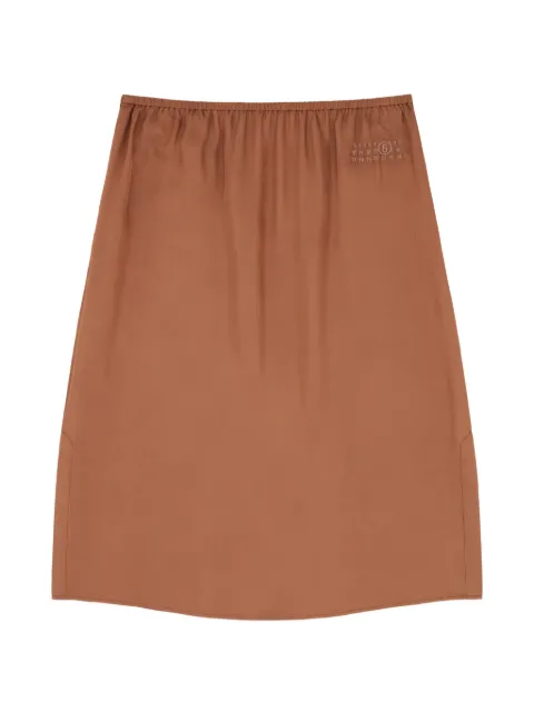 MM6 Maison Margiela satin midi skirt Brown S62ME0029M35880
