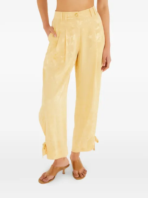 FARM Rio tie-leg printed trousers Neutrals 348782
