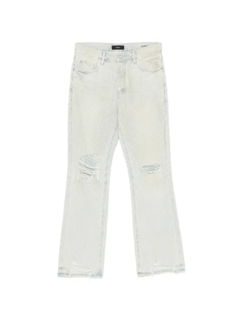 Purple Brand pinstripe ripped jeans White P026