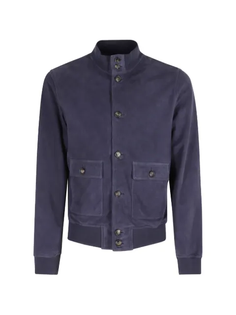 Stewart buttoned suede jacket Blue G0QUG07SSN05HZ098