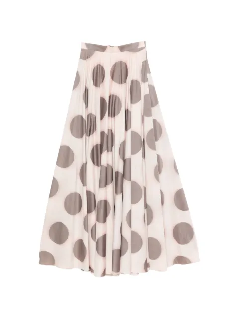 Camilla polka-dot pleated maxi skirt Pink RMS0SS2005