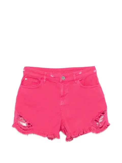 MY TWIN distressed frayed-edge shorts Pink 201MT2366