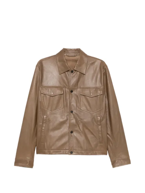 Emporio Armani press-stud-fastening jacket Brown EM005475AF24823
