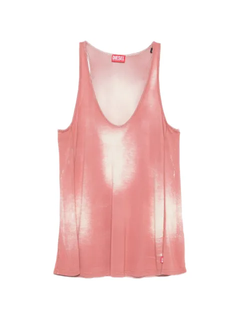 Diesel bleached V-neck top Pink A237910PFBD