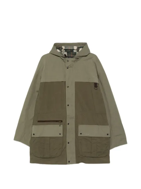 Barbour logo-embroidered coat Green MCA1094GN51