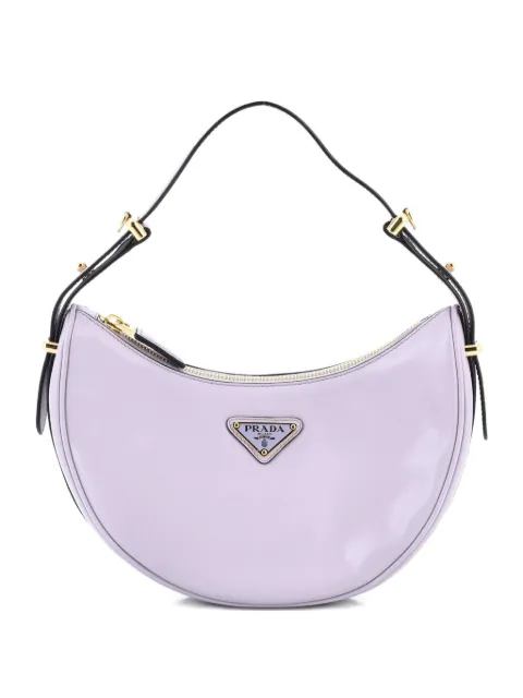 Prada Pre-Owned Arque Half Moon Leather Small hobo bag Purple N8ZYZP0GL9UT57O1