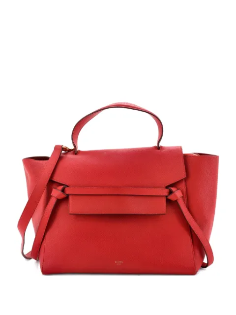 Celine Pre-Owned Belt Bag Textured Leather Micro satchel Red M4FHVMRDG1XVQ9DE