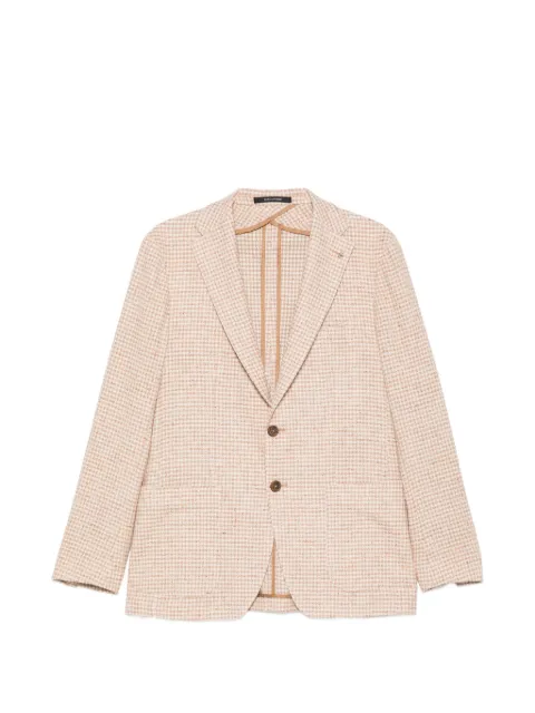 Tagliatore buttoned patterned blazer Neutrals 1SHO22K610085
