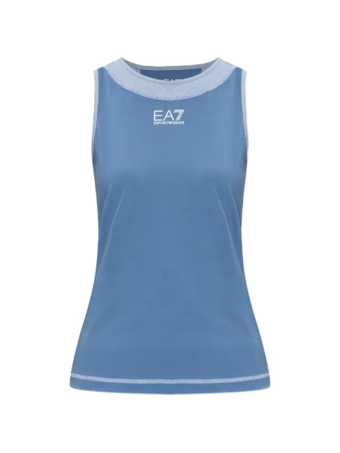 Ea7 Emporio Armani perforated-detail sleeveless tank top Blue 7W000889AF14524