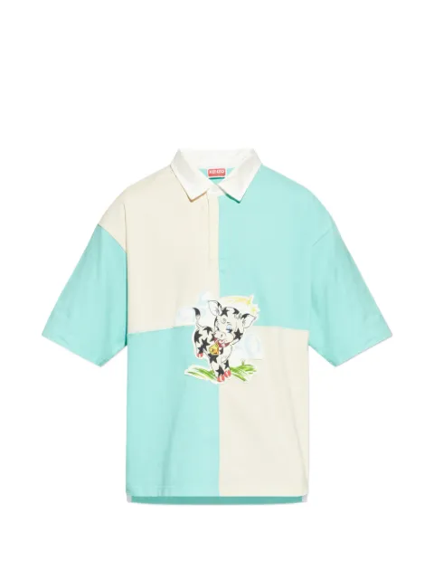 Kenzo cartoon polo shirt Blue FG55PO3004SU