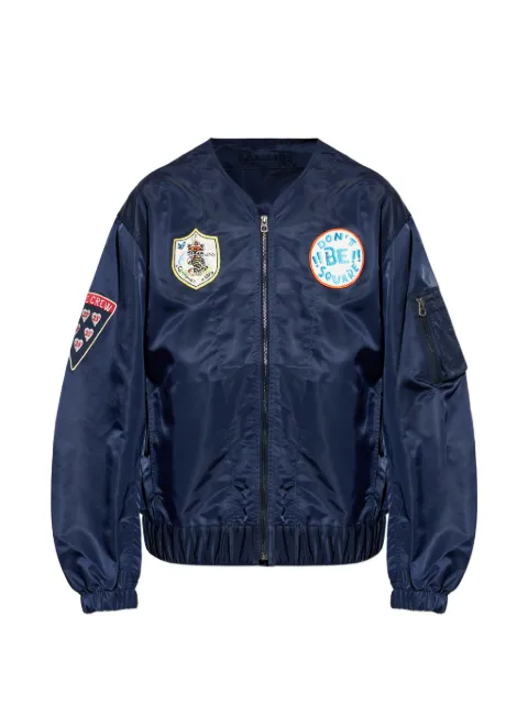 Kenzo logo-patch bomber jacket Blue FG55BL1269NL