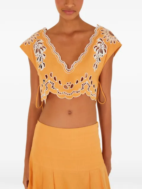 FARM Rio openwork top Orange 260205008