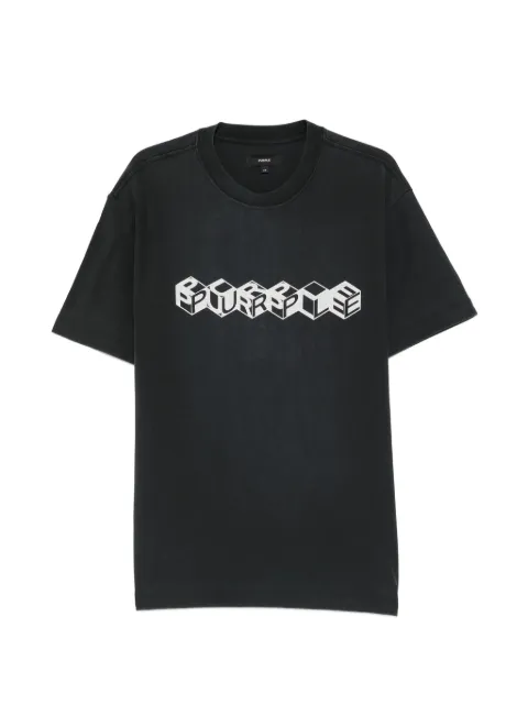 Purple Brand Cube textured T-shirt Black P104