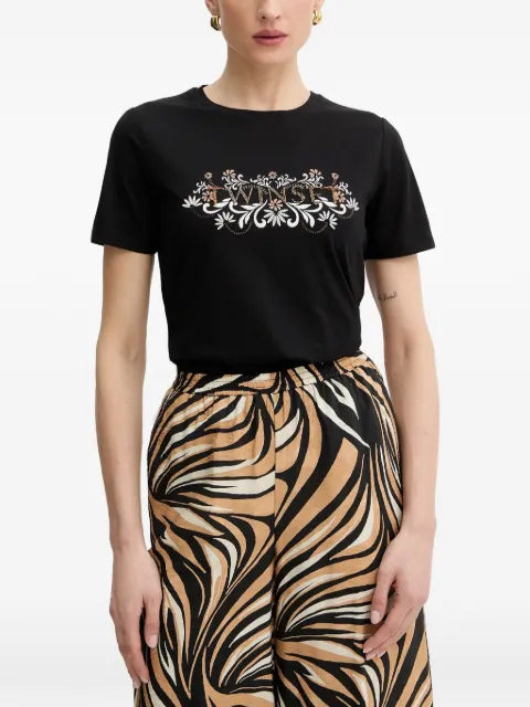 TWINSET floral-motif T-shirt Black 261LB2NFF