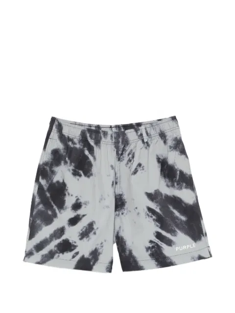 Purple Brand tie dye shorts Grey P504PODP226