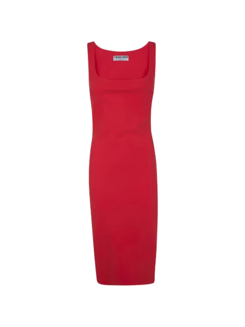 CHIARA BONI La Petite Robe square-neck dress Red ABCGILIABS