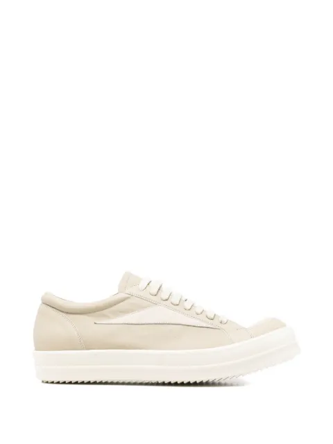 Rick Owens contrast panel sneakers Neutrals RU01F2897LGYLVX