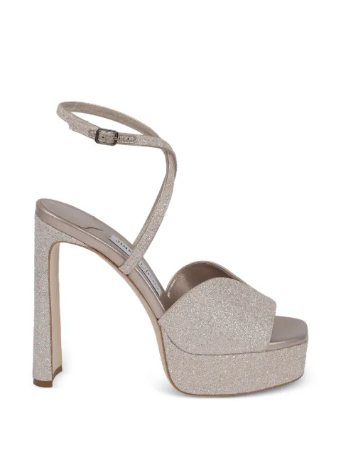 Jimmy Choo glitter platform sandals Neutrals KARLIGQI
