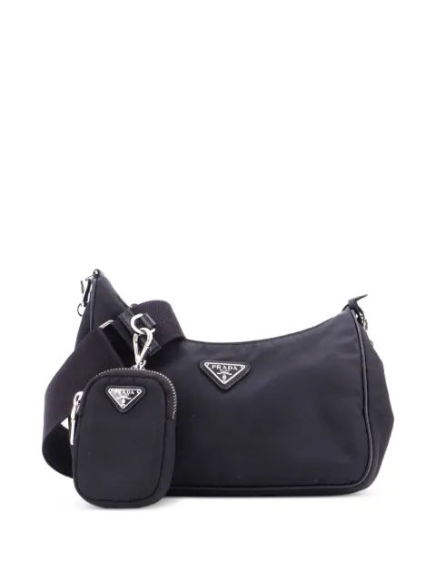Prada Pre-Owned Re-Edition 2005 Shoulder Bag Tessuto Small crossbody bag Black QOH5YLD37QYRT05C