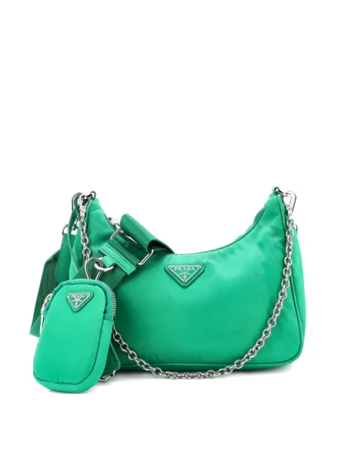 Prada Pre-Owned Re-Edition 2005 Shoulder Bag Tessuto Small crossbody bag Green QBDLPNZYD2A7IMB4
