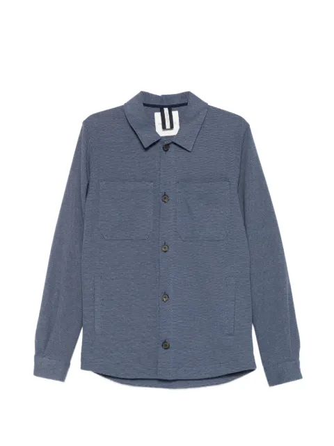 Profuomo classic-collar shirt jacket Blue PPUF10024A