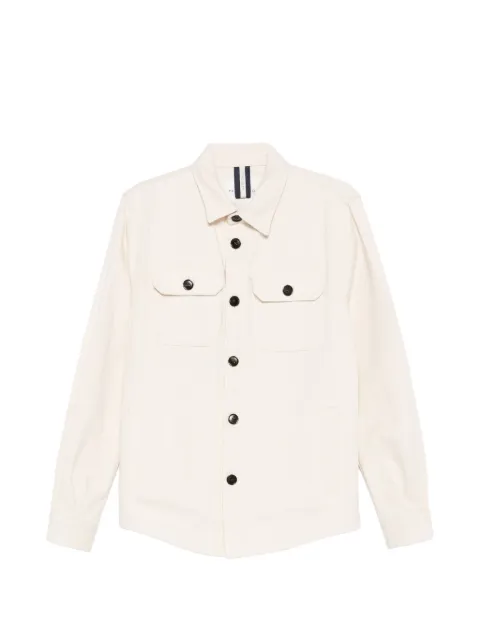 Profuomo panelled shirt jacket Neutrals PPWF10012A