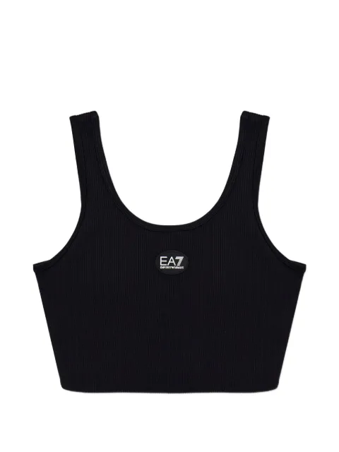 Ea7 Emporio Armani logo-detail ribbed top Black 7W000987AF15721