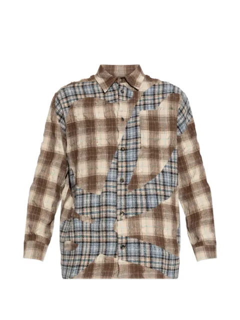 LOEWE patchwork shirt Brown H526Y05WFY