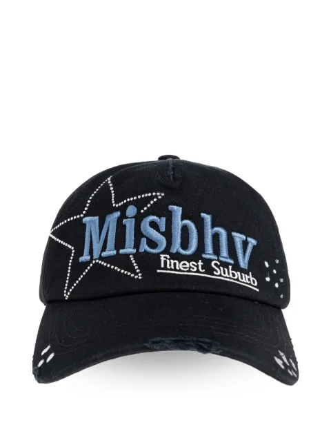 MISBHV distressed embellished cap Black 260A503
