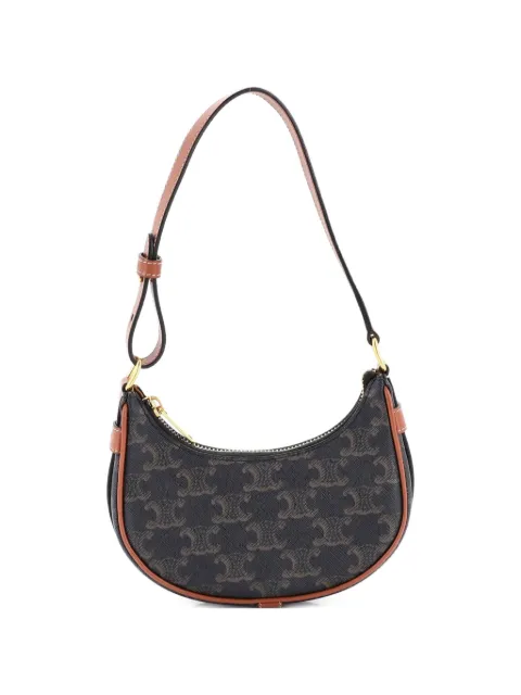 Celine Pre-Owned Ava Bag Triomphe Coated Canvas Mini shoulder bag Brown GXMCKSHLNT571GCS