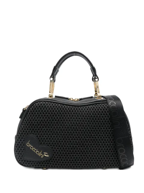 Braccialini Candy heart-applique tote bag Black B19115