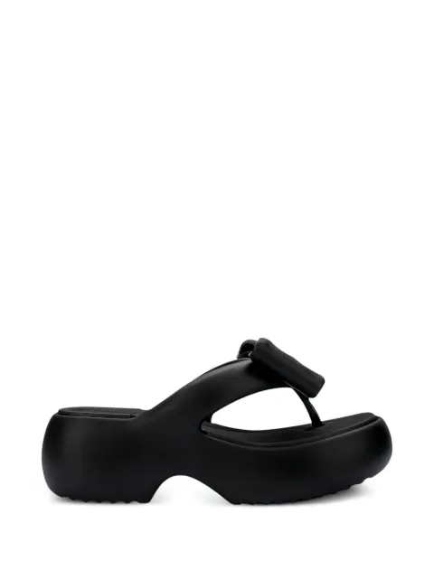 Melissa Free Fuzzy platform bow-detail sandals Black 37622