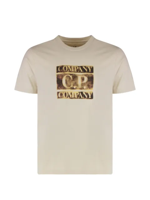 C.P. Company 30/1 jersey short-sleeve faded logo T-shirt Neutrals 20CMTS141A110579W114