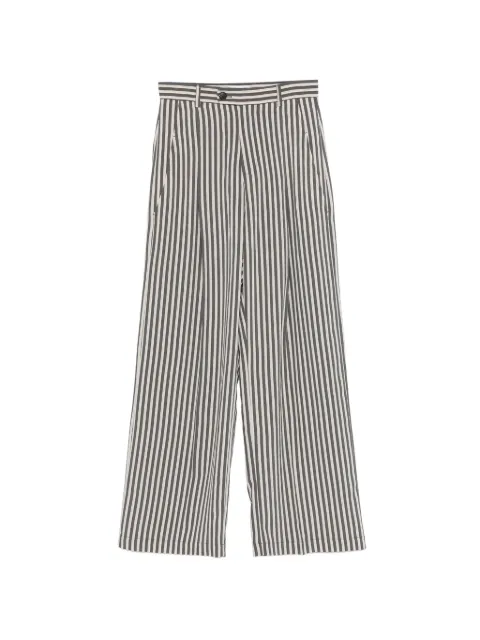 Tela striped button-fastening trousers Grey 140275010539