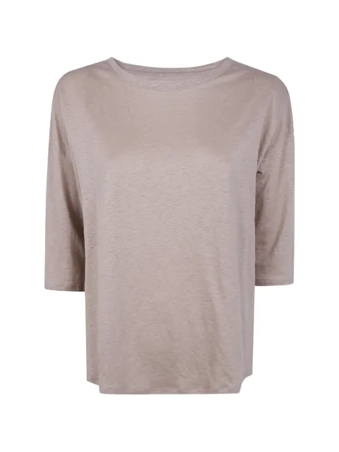 Majestic Filatures 3/4 length-sleeve T-shirt Neutrals M011FTS144