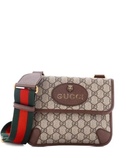 Gucci Pre-Owned Neo Vintage Flap Messenger GG Coated Canvas Small crossbody bag Brown EYU1B7S6CIHS9DO3