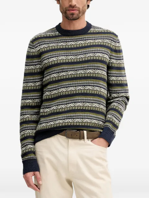 Barbour Topcliffe patterned knit sweater Blue MKN1705