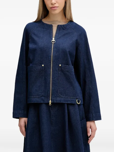 Barbour Saima zip-up denim jacket Blue LOS0081