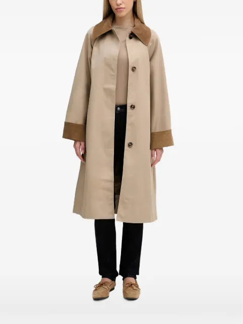 Barbour Reagan corduroy collar belted coat Neutrals LSP0273