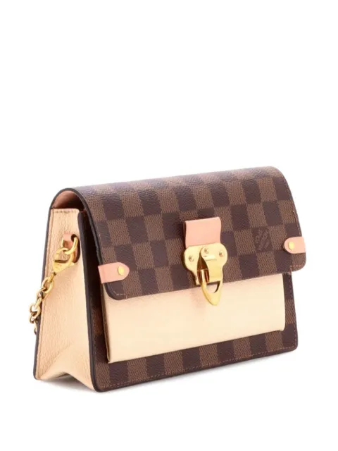 Louis Vuitton Pre-Owned Vavin Chain Wallet NM Damier with Leather crossbody bag Brown 9LS097OBSEXS32C1